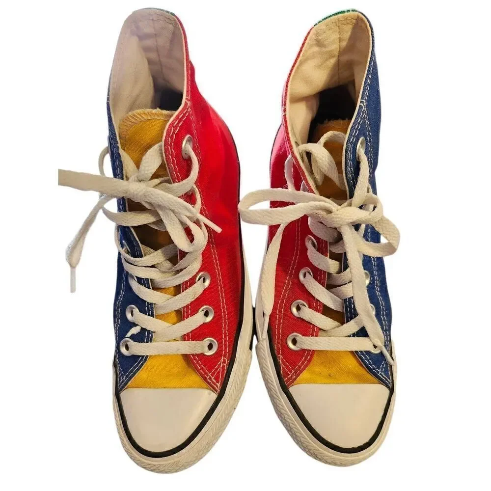 Converse Chuck Taylor All Star Tri Color Hi Top Canvas Sneakers men's 4 women's